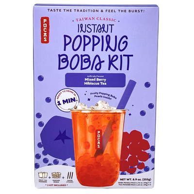Instant Popping Boba Kit Mixed Berry Hibiscus - 12 Pack