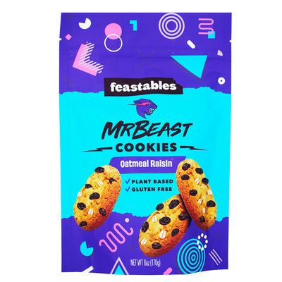 Mr Beast Oatmeal Raisin Cookies - 12 Pack - Mr Beast - Cookies - Oatmeal Cookies - Oatmeal Raisin Cookies