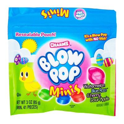 Charms Easter Blow Pop Minis Pouch 3oz - 12 Pack