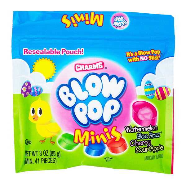 Charms Easter Blow Pop Minis Pouch 3oz - 12 Pack