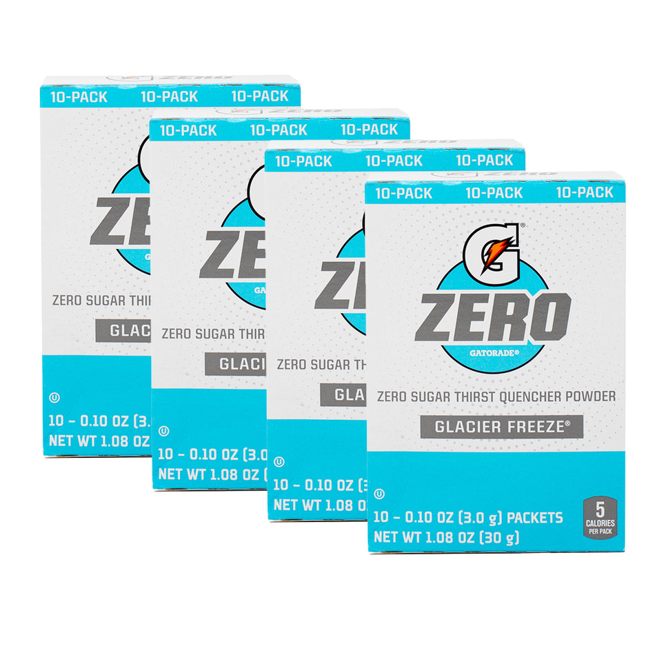 Gatorade Zero Sugar Powder Glacier Freeze 10pk 30g - 4 Pack