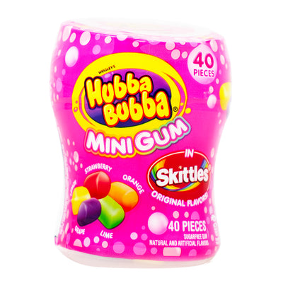 Hubba Bubba Skittles Mini Gum Bottle 40 Pieces - 4 Pack