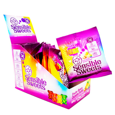 Huer Sensible Sweets Fruity Bears 50g - 12 Pack