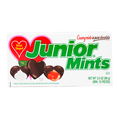 Junior Mints Theatre Pack Valentine's Pack 3.5oz - 12 Pack - Junior Mints - Valentine's Day - Wholesale Candy - Old Fashioned Candy