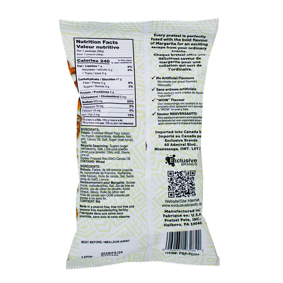Pretzel Pzazz Margarita Mix 56g - 12 Pack  Nutrition Facts Ingredients