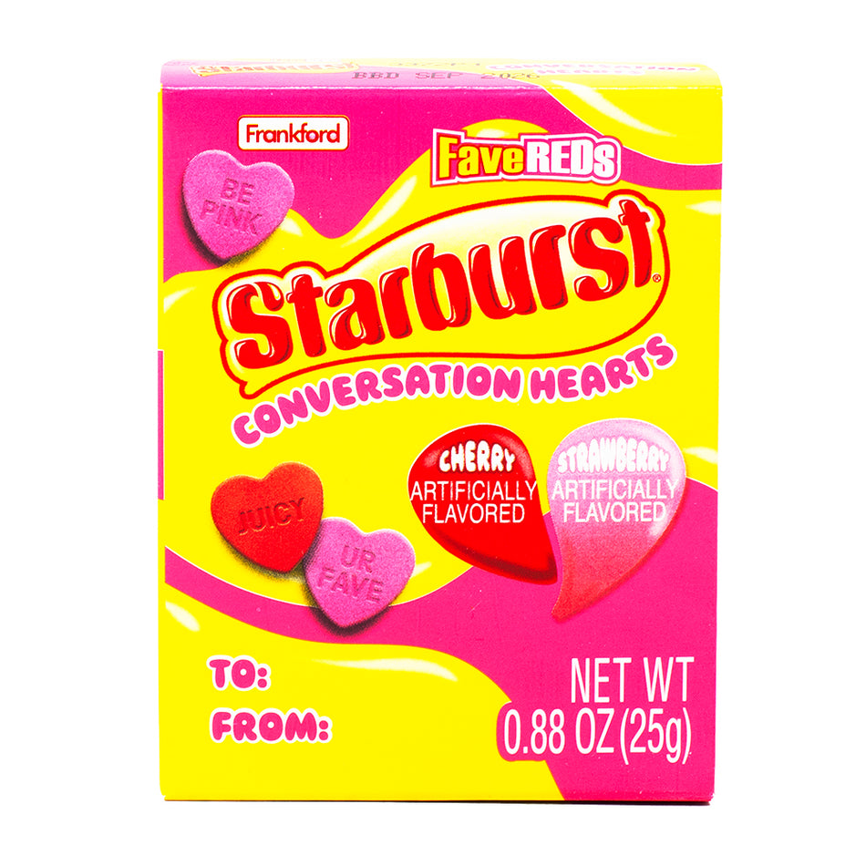 Starburst Conversation Hearts - .88oz - 18 Pack