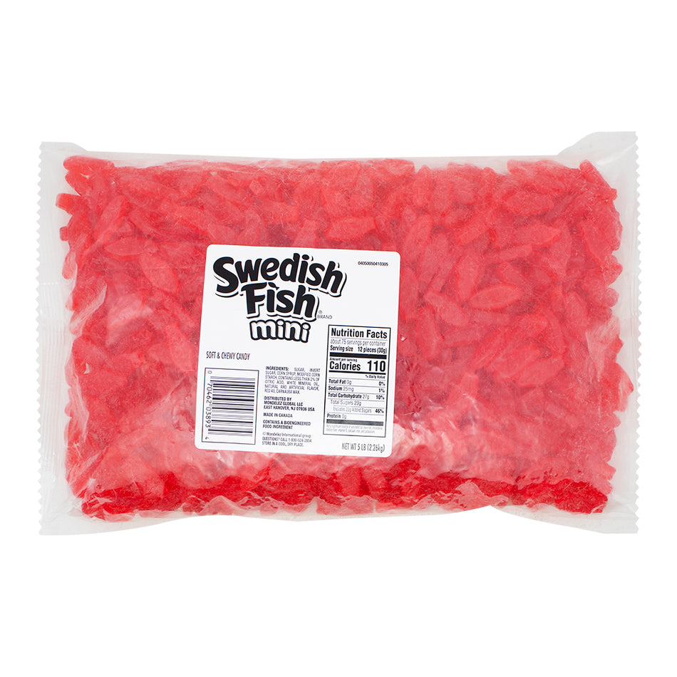 Swedish Fish Mini Bulk Candy 5lbs - 1 Bag  Nutrition Facts Ingredients