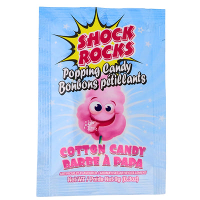 Shock Rocks Popping Candy Cotton Candy - 24 Pack