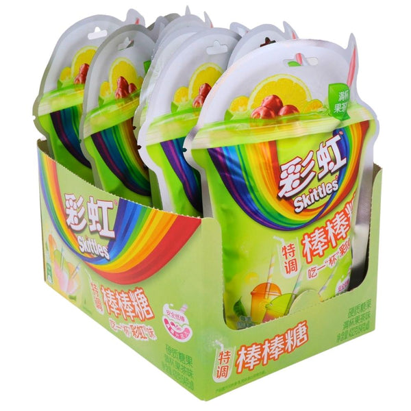 Skittles Lollipop Green - 8 Pack - Skittles Candy - Lollipop - Green Skittles - Chinese Candy