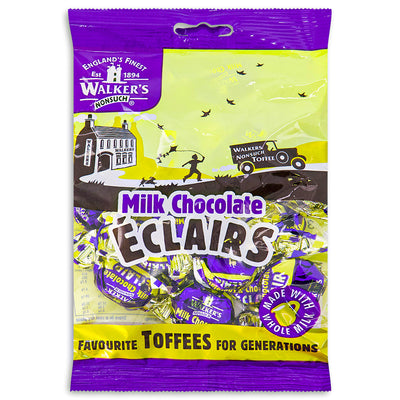 Walker's Milk Chocolate Eclairs Toffees (UK) 150g - 12 Pack
