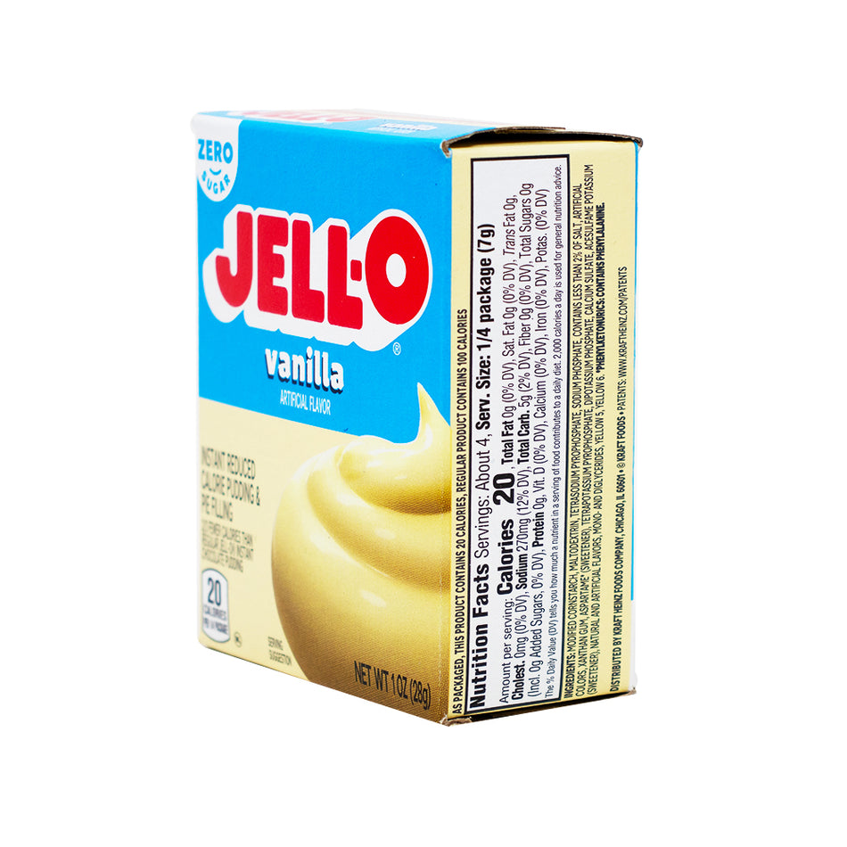 Jell-O Instant Pudding Sugar Free Vanilla 1oz - 24 Pack  Nutrition Facts Ingredients