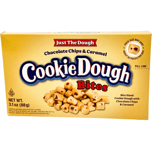 Just The Dough Cookie Dough Bites Chocolate Chips & Caramel 3.1oz - 12 Pack