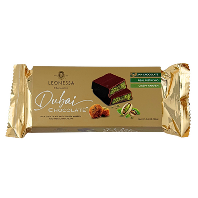 Leonessa Dubai Chocolate Bar 3.5oz - 12 Pack