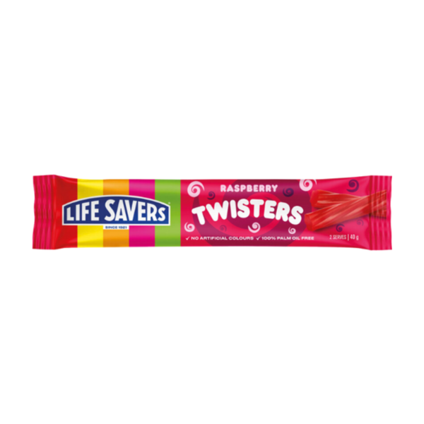 Lifesaver Twister Raspberry (Australia) - 40g - 24 Pack