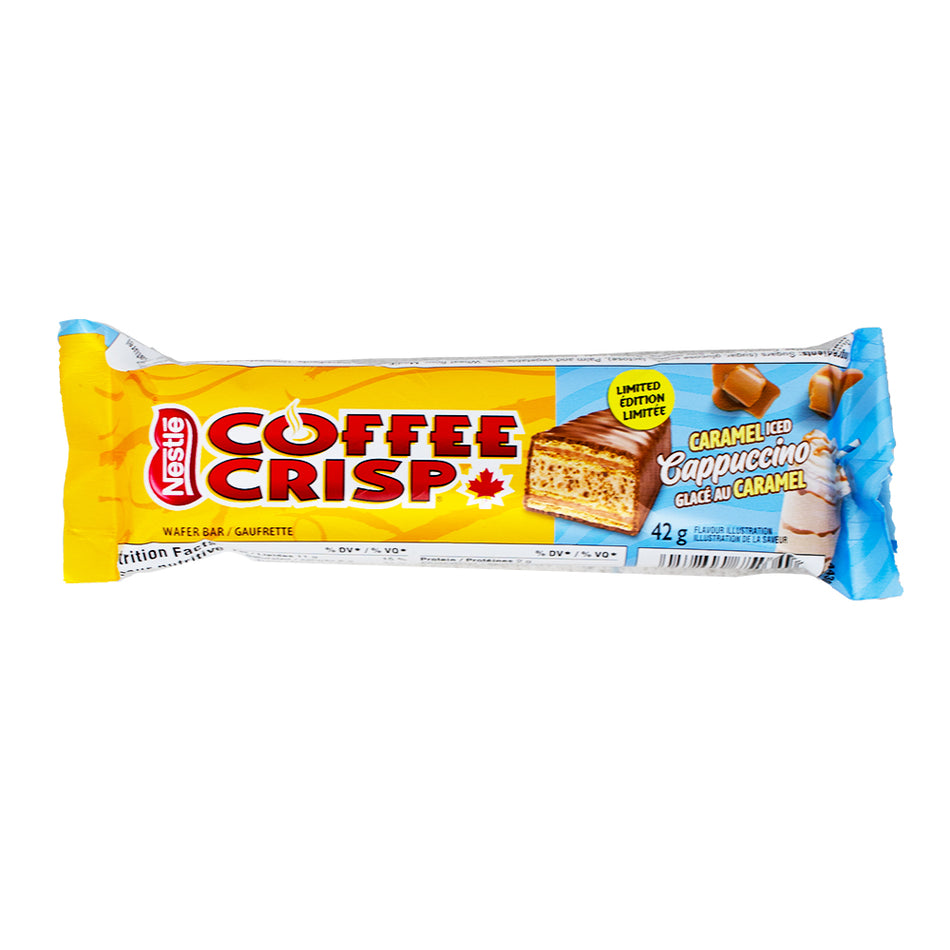 Limited Edition Coffee Crisp Iced Caramel Cappiccino 42g - 24 Pack  Nutrition Facts Ingredients