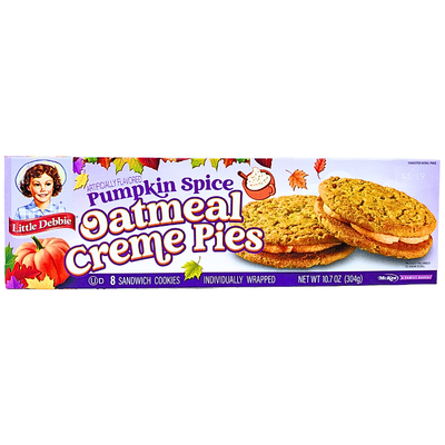 Little Debbie Pumpkin Spice Oatmeal Creme Pies 8 Cookies 304g - 1 Pack