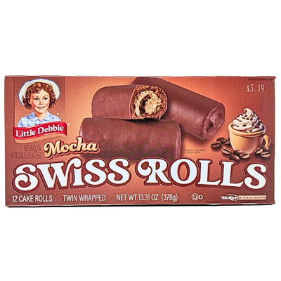 Little Debbie Swiss Rolls Mocha 378g (12 Cake Rolls) - 1 Pack