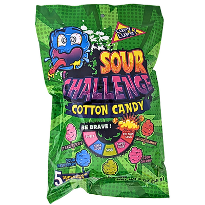 Lupy Lups Sour Challenge Cotton Candy 5oz - 14 Pack
