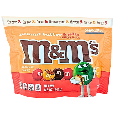 M&M Peanut Butter & Jelly Share Size 243g - 8 Pack