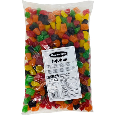 McCormick's Jujubes 2.5kg - 1 Bag Nutrient Facts Ingredients