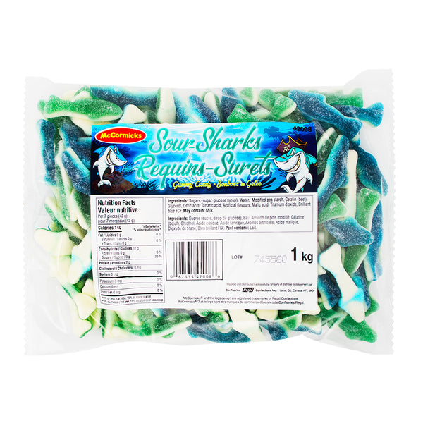 McCormicks Sour Sharks 1kg - 1 Bag