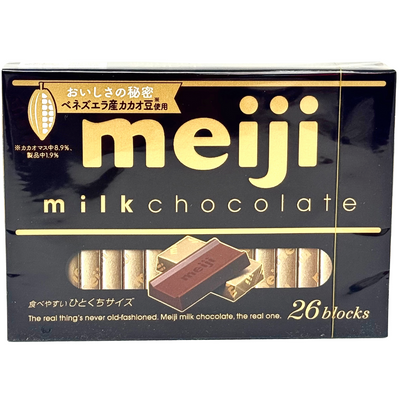 Meiji Milk Chocolate 26 Blocks (Japan) 120g - 6 Pack