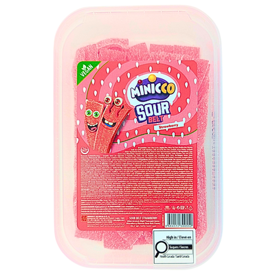 Minicco Sour Belt Strawberry 200g (Turkey) - 6 Tub