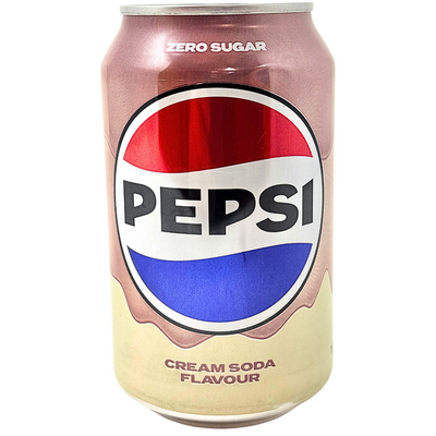 Pepsi Cream Soda Zero Sugar 330mL (UK) - 24 Can