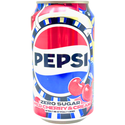 Pepsi Wild Cherry and Cream Zero Sugar - 12 Pack