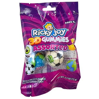 Ricky Joy 3D Gummies Assorted 2.5oz - 12 Pack