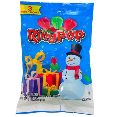 Ring Pop Christmas 3 Piece Bag - 36 Pack