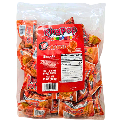 Ring Pop Colorfest Orange 30pc 15oz - 1 Pack