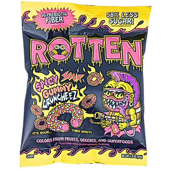Rotten Spicy Sour Gummy Cruncheez 1.8oz - 8 Pack
