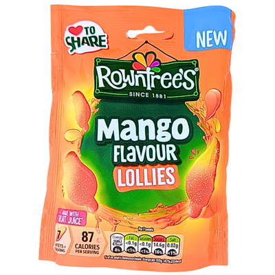 Rowntree's Mango Flavour Lollies 130g (UK) - 9 Pack