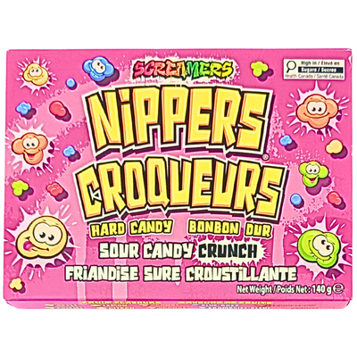 Screamers Nippers Sour Candy Crunch Theater Box 140g - 12 Pack
