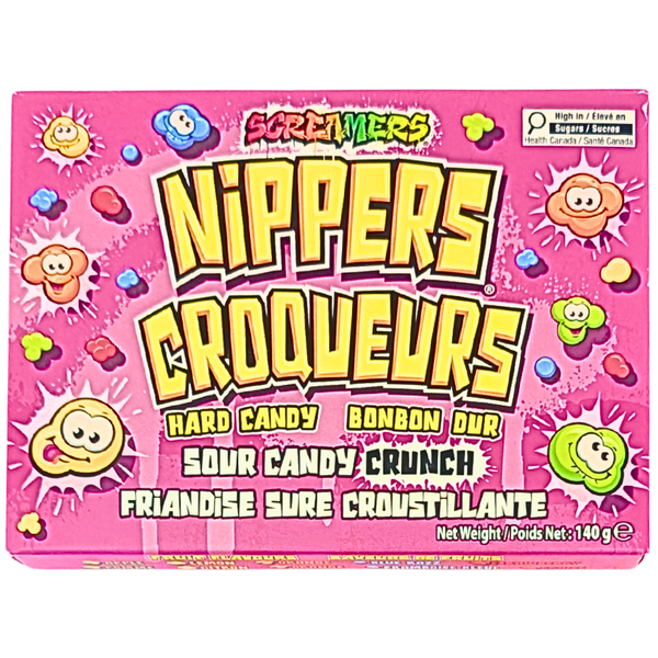 Screamers Nippers Sour Candy Crunch Theater Box 140g - 12 Pack