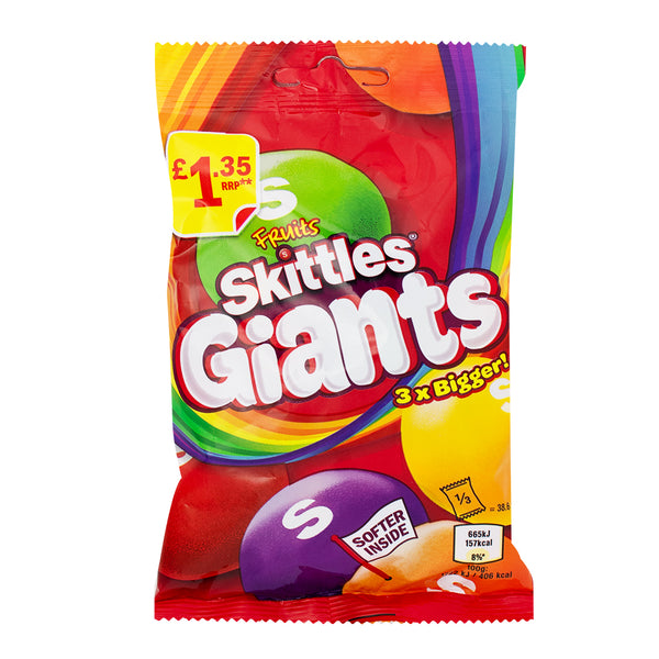 Skittles Fruits Giants 116g (UK) - 15 Pack
