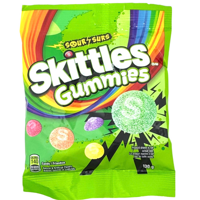 Skittles Gummies Sours 130g - 12 Pack