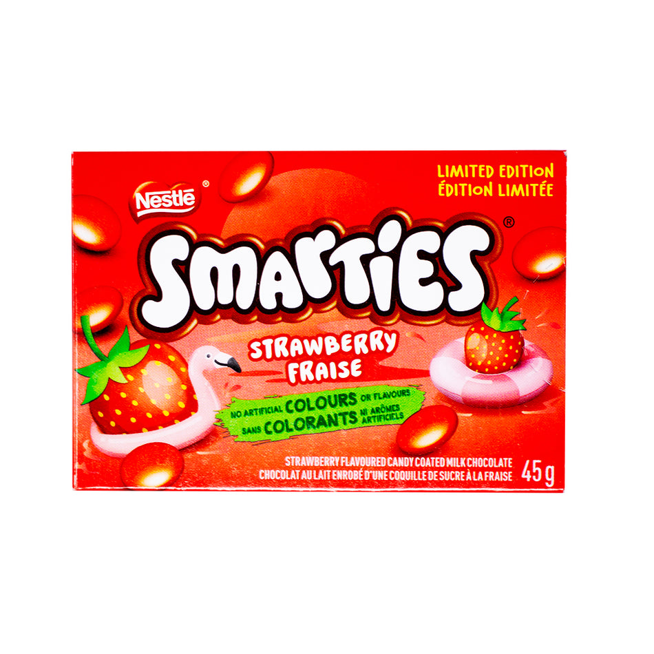 Limited Edition Smarties Strawberry 45g - 24 Pack