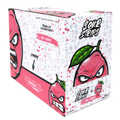 Sour Strips Pink Lemonade 96g - 12 Pack