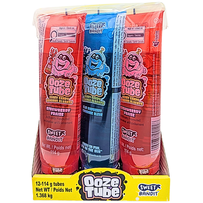 Sweet Bandit Ooze Tube Candy Gel 114g - 12 Pack