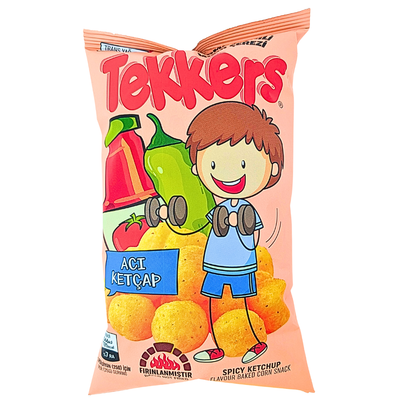 Tekkers Spicy Ketchup Corn Puffs 35g (Turkey) - 50 Pack