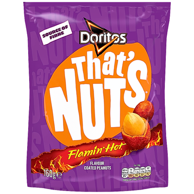 That's Nuts Doritos Extra Flamin Hot 160g (UK) - 8 Pack