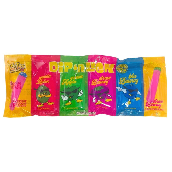 Too Tarts Dip N Lick Super Sour Candy 1.4oz - 24 Pack
