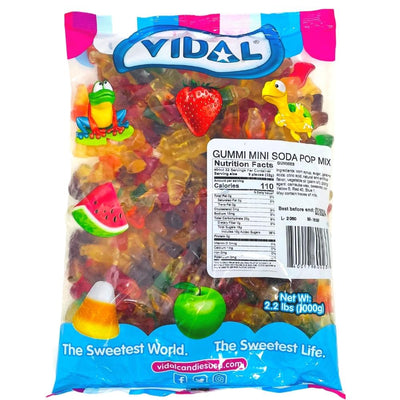 Vidal Mini Soda Pop Mix 2.2lbs - 1 Bag Nutrition Facts Ingredients