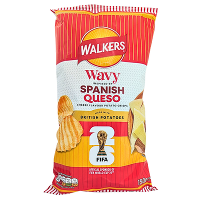 Walkers Wavy Spanish Queso 150g (UK) - 9 Pack