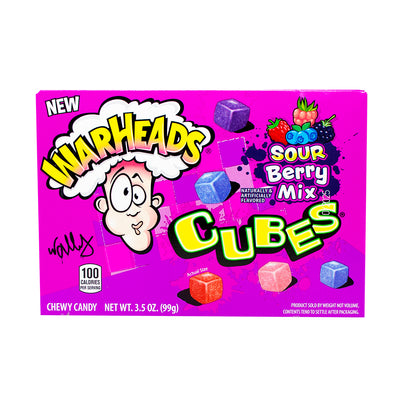 Warheads Sour Berry Mix Cubes 99g - 12 Pack