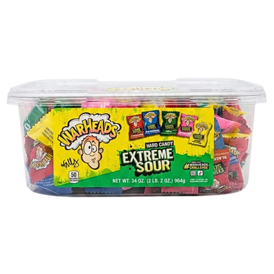 WarHeads Extreme Sour Hard Candy - 34oz