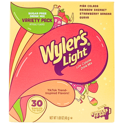 Wyler's Light Drink Mix Variety Pack Yellow (30 Singles To Go) - 6 Pack