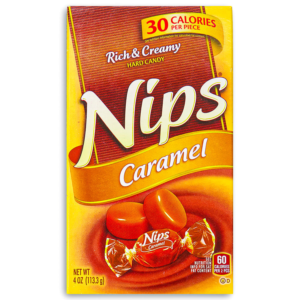 Nips Caramel Hard Candy 4oz - 12 Pack